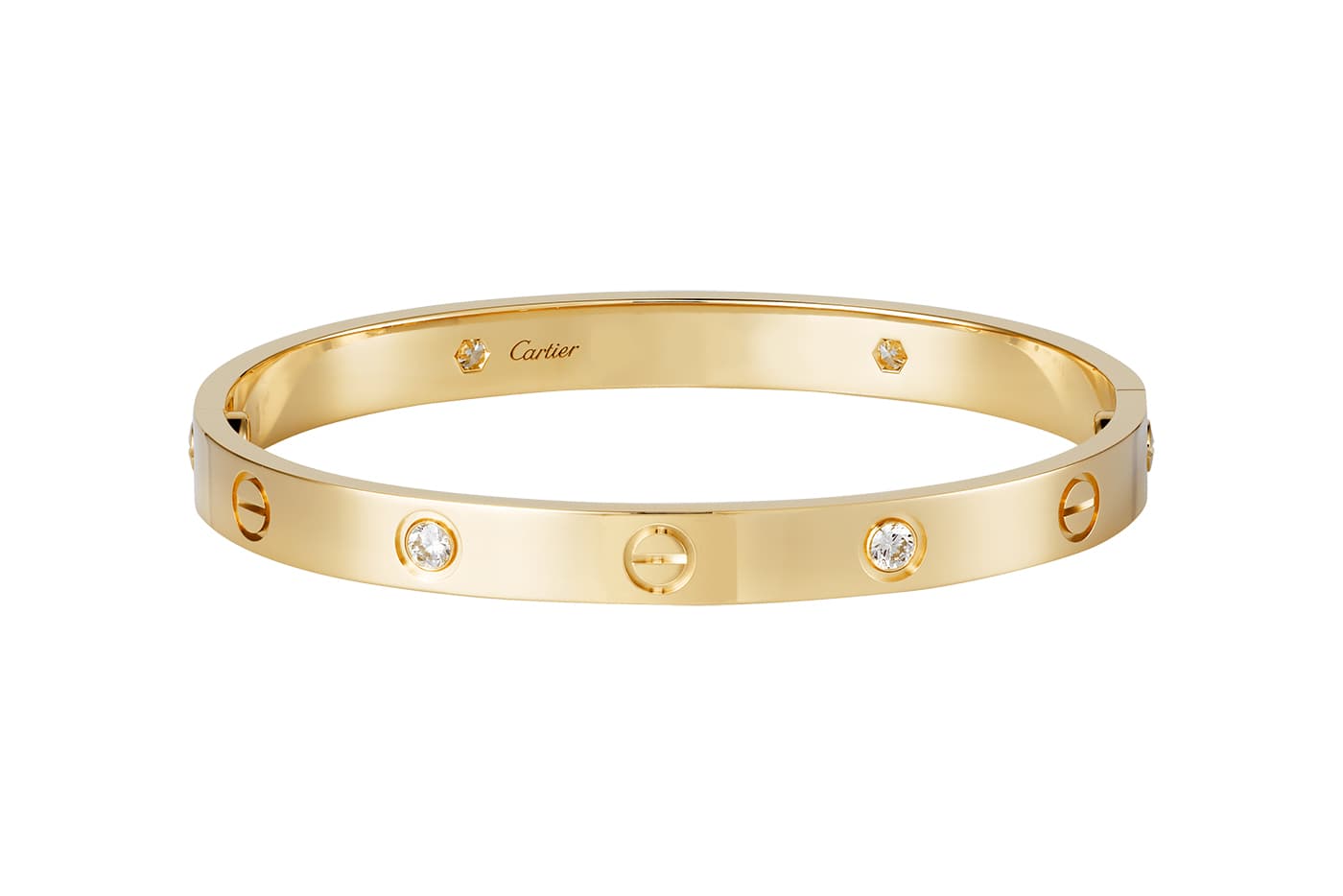  Cartier 'Love' bangle with diamonds in yellow gold