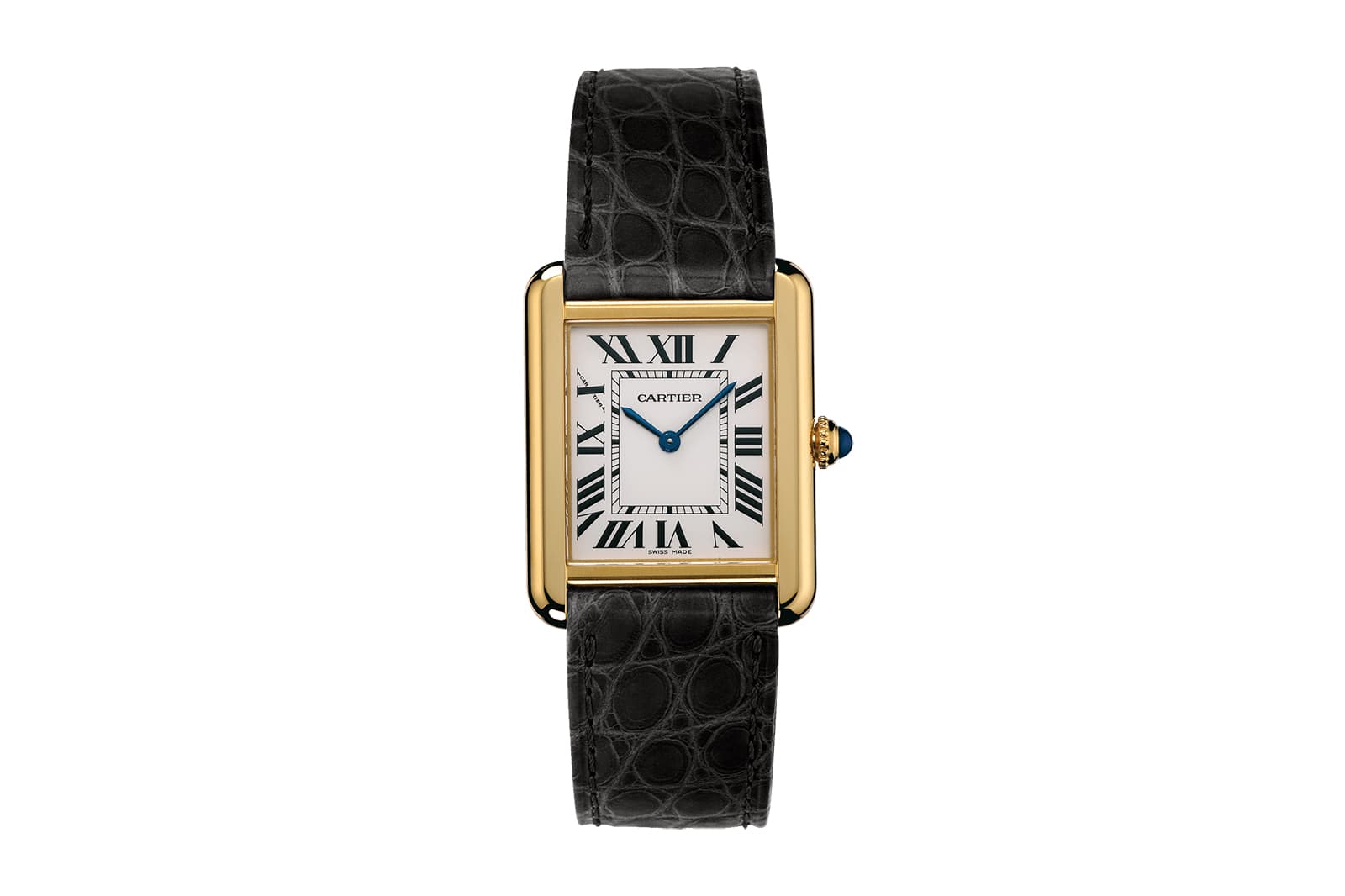  Cartier 'Tank Solo' watch with spinel in yellow gold