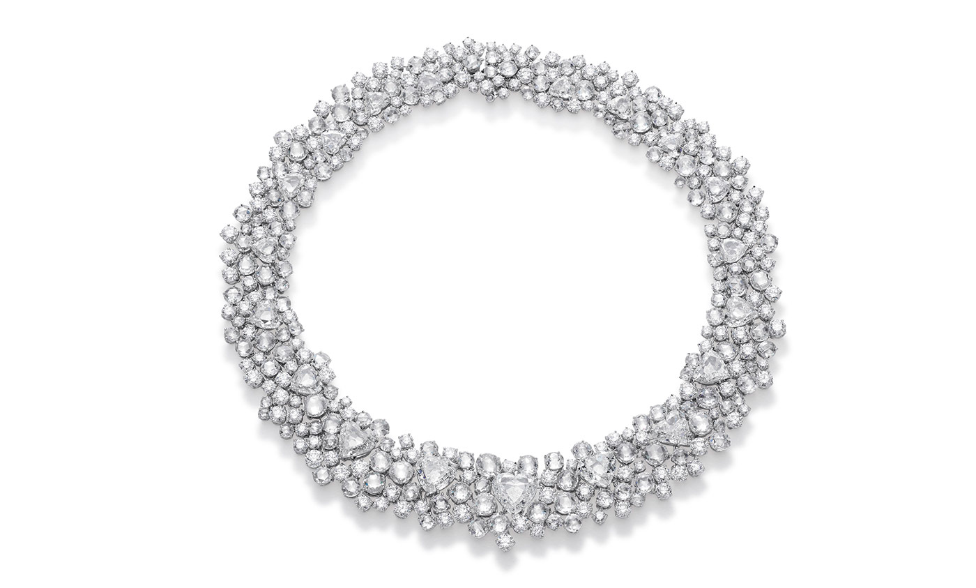  Chopard Red Carpet 2019 collection 'Superb Suite' choker with heart shaped and various cut diamonds