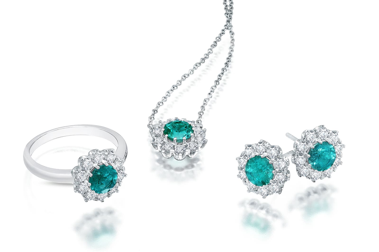  Graziela Gems 'Graziela Tourmaline' collection suite with Graziela tourmaline and diamonds in white gold