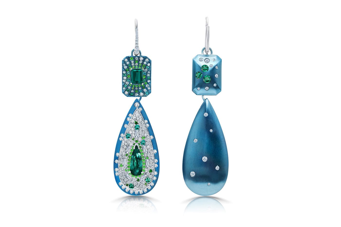  2nd Runner up: Graziela Gems earrings with indicolites, diamonds and Paraiba tourmalines in titanium 