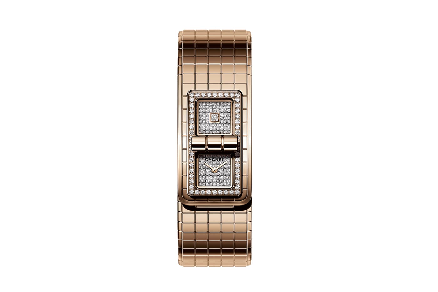  Chanel 'Code Coco' watch with diamonds in 18k beige gold