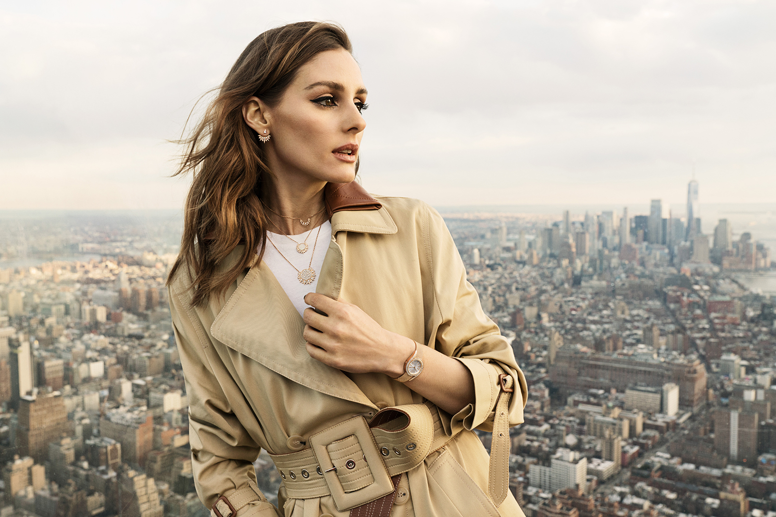 Piaget brand ambassador Olivia Palermo wearing the 'Sunlight' collection