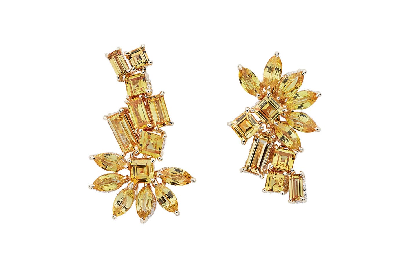  'Gem Dior' earrings with sapphires in yellow gold