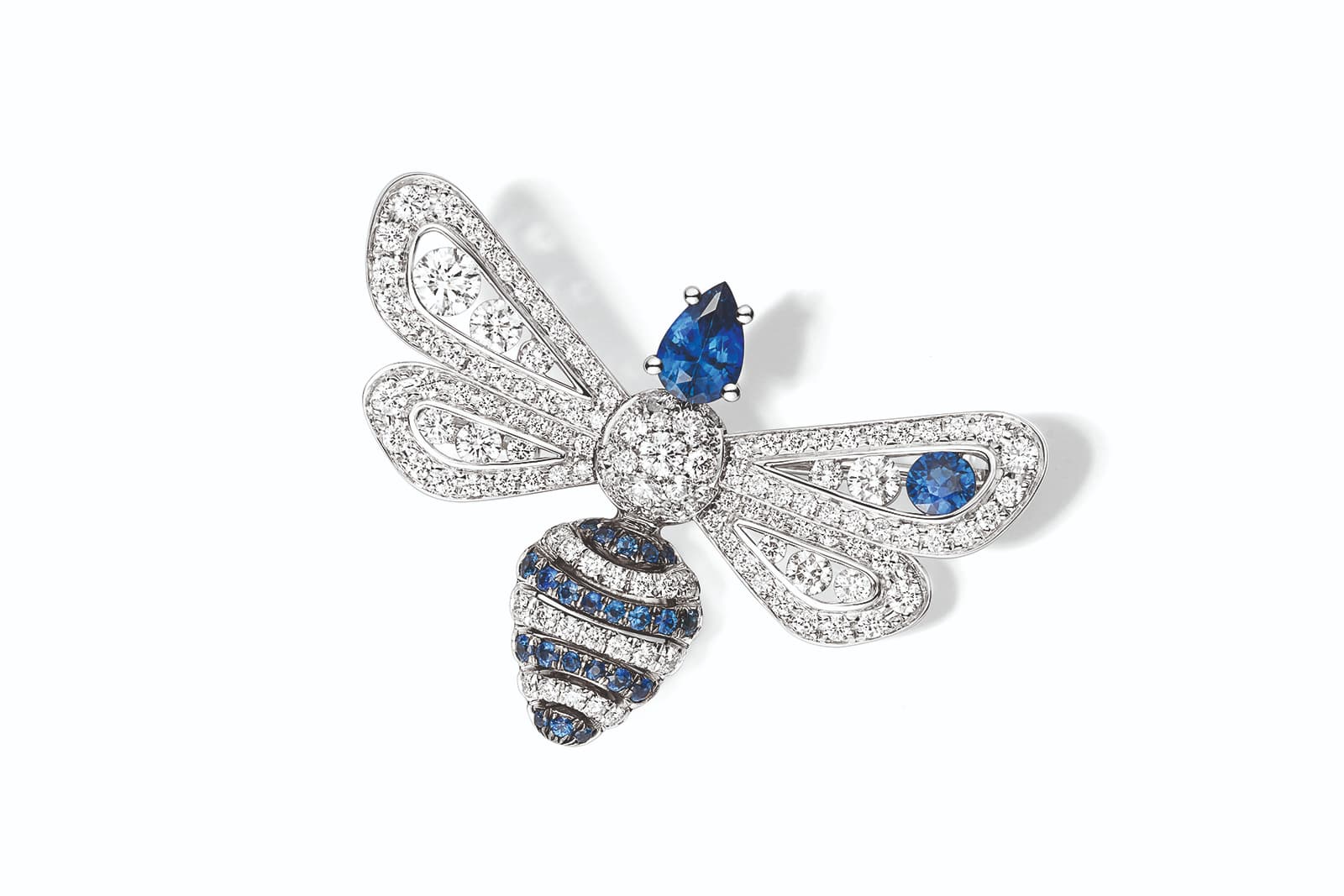  Chaumet 'Attrape-Moi' brooch with diamonds and sapphires in white gold