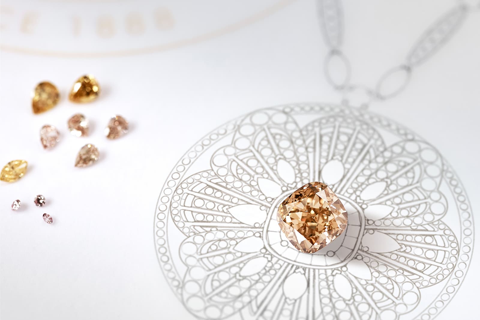 Orange fancy coloured diamond from De Beers 'Portraits of Nature' collection
