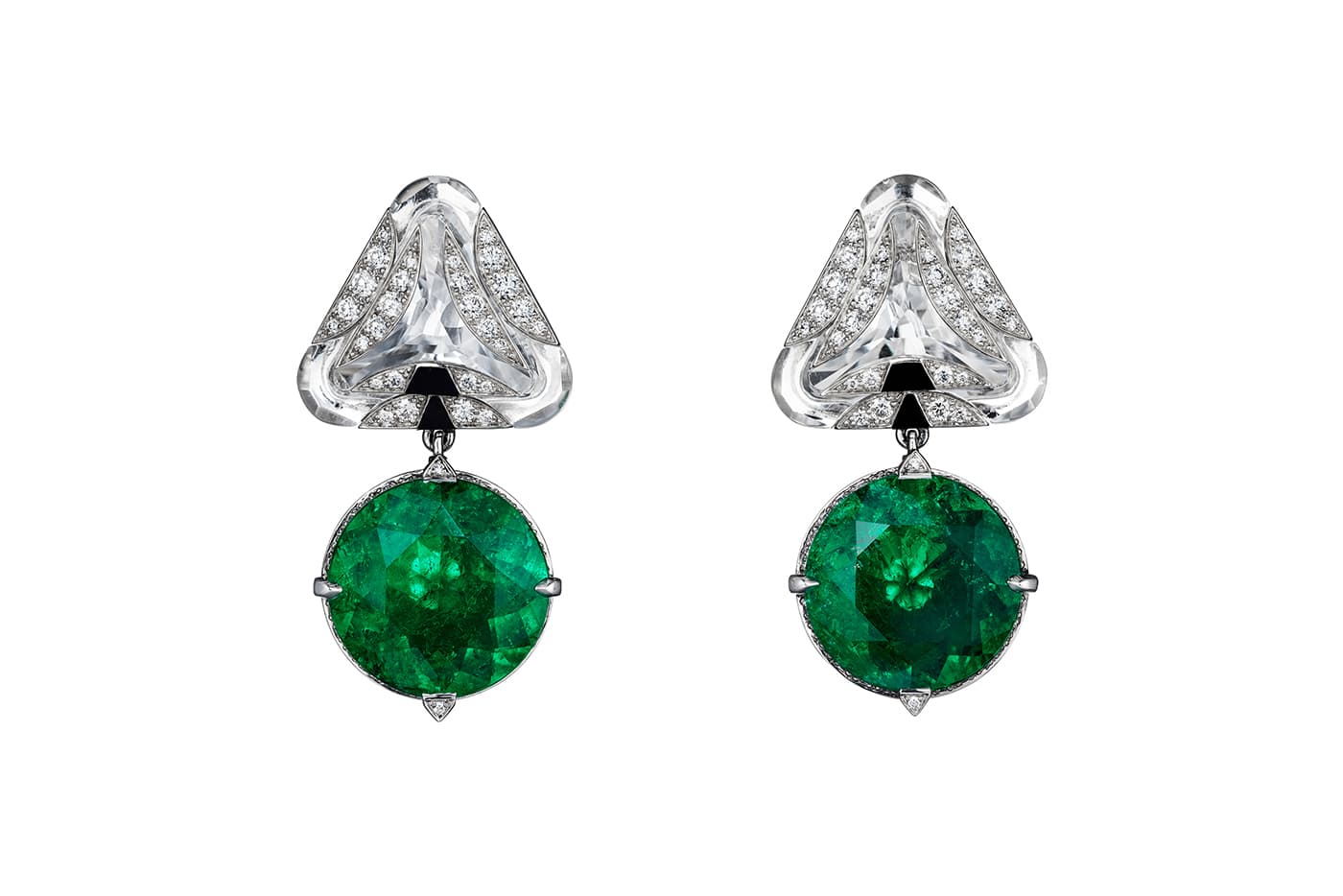 cartier green earrings