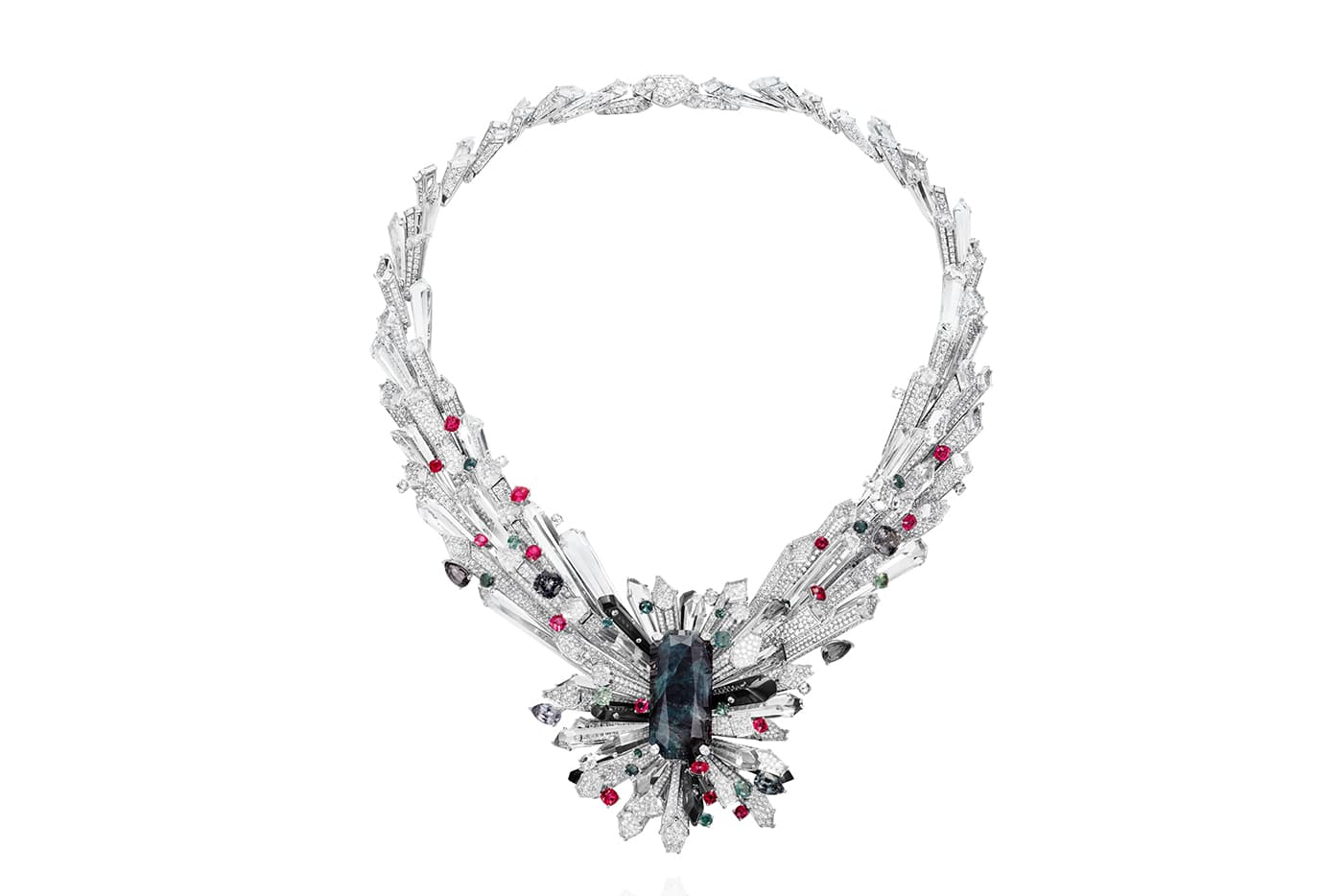  Rubeus 'Imperial' necklace with 69.37 carats Russian alexandrite, spinels, diamonds, rock crystal and black titanium