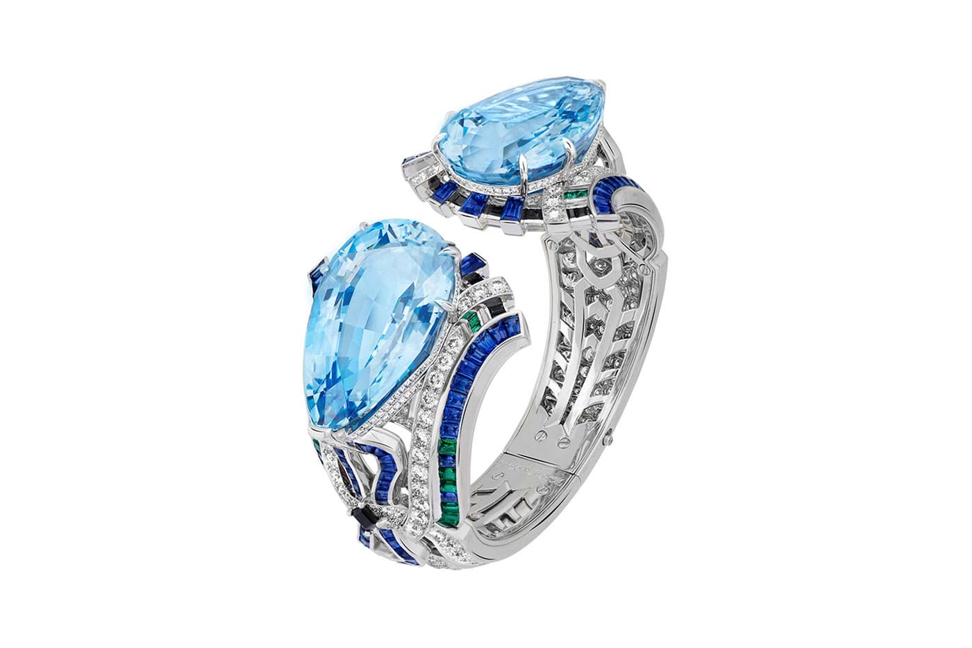  Van Cleef&Arpels 'Fiore' bracelet from 'Romeo & Juliet' with aquamarines, sapphires, emeralds, diamonds and black spinels