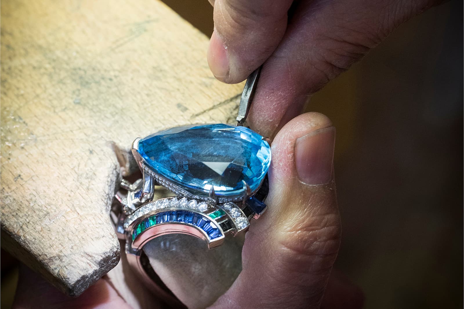 Van Cleef&Arpels 'Fiore' bracelet from 'Romeo & Juliet' collection with over 100 cts of aquamarines 