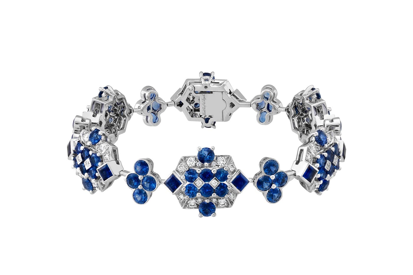  Van Cleef & Arpels 'Romeo and Juliet' collection 'Verona' transformable bracelet with sapphires and diamond in white gold