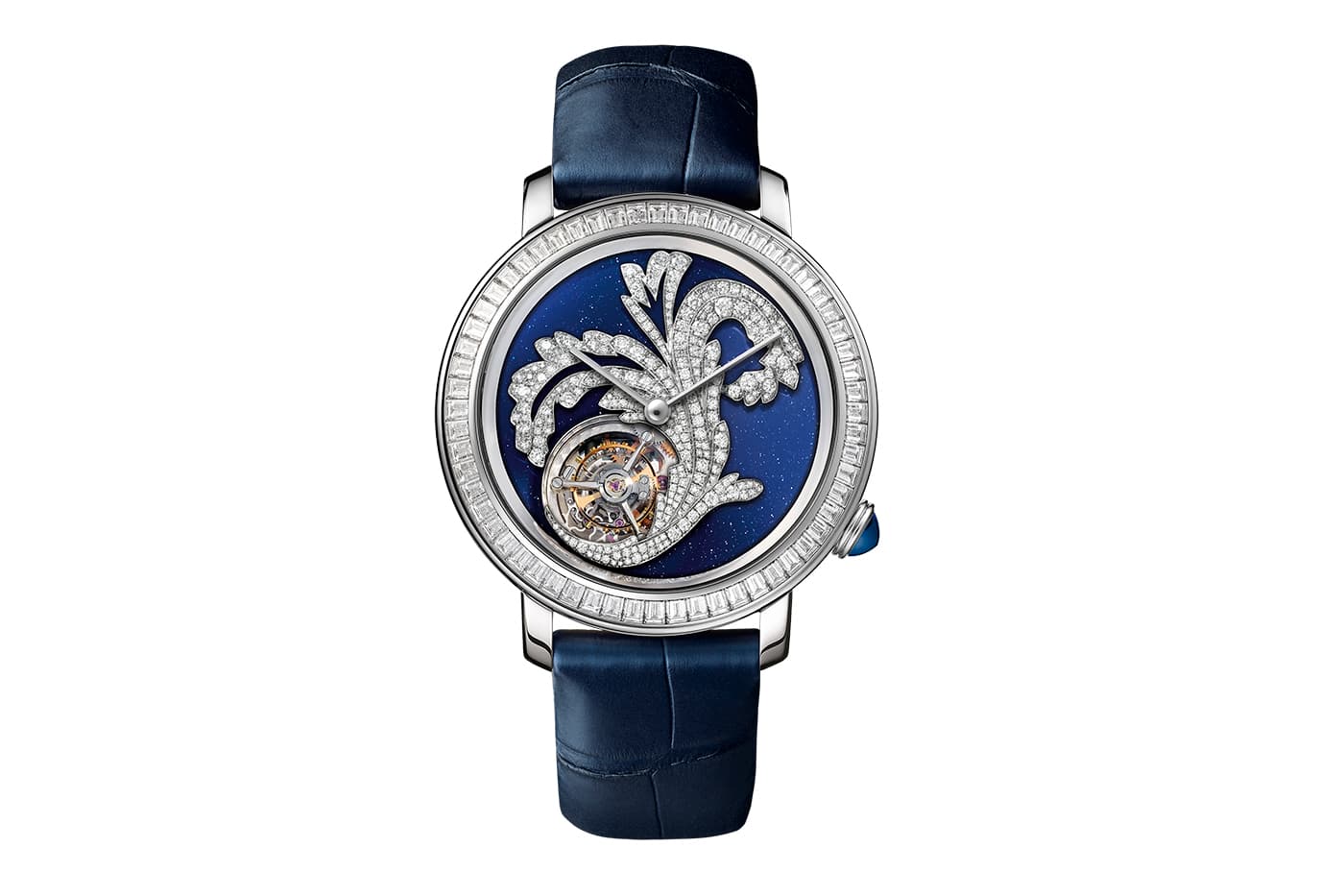 Часы Boucheron ‘Montre Feuilles D’Acanthe’ из коллекции ‘Paris Vu Du 26’ из белого золота с бриллиантами