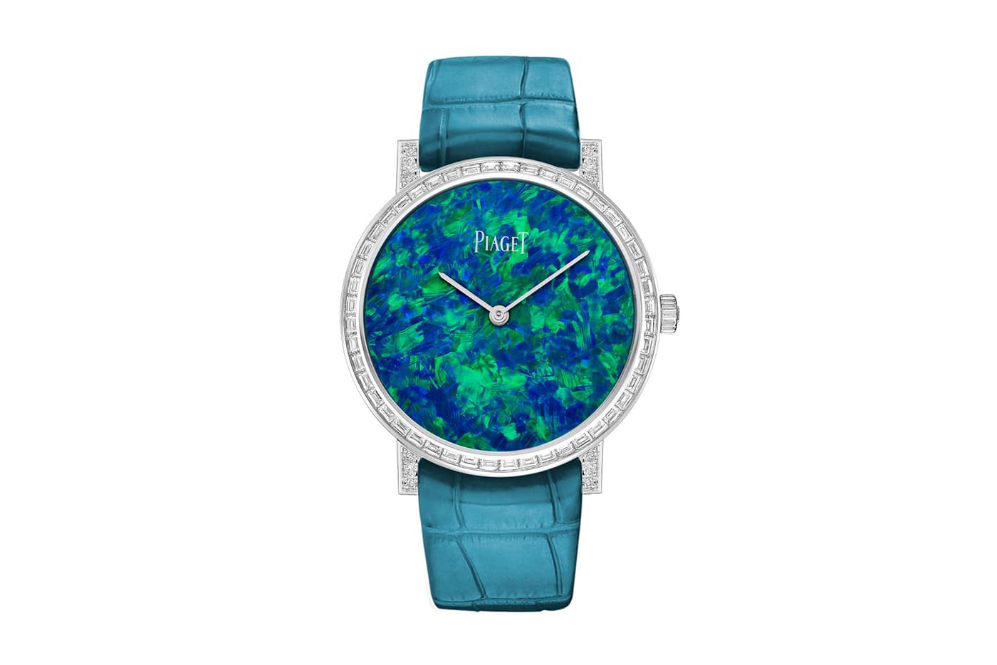  Piaget ‘Golden Oasis’ collection 'Diamond Veil' watch with opal and diamonds in white gold