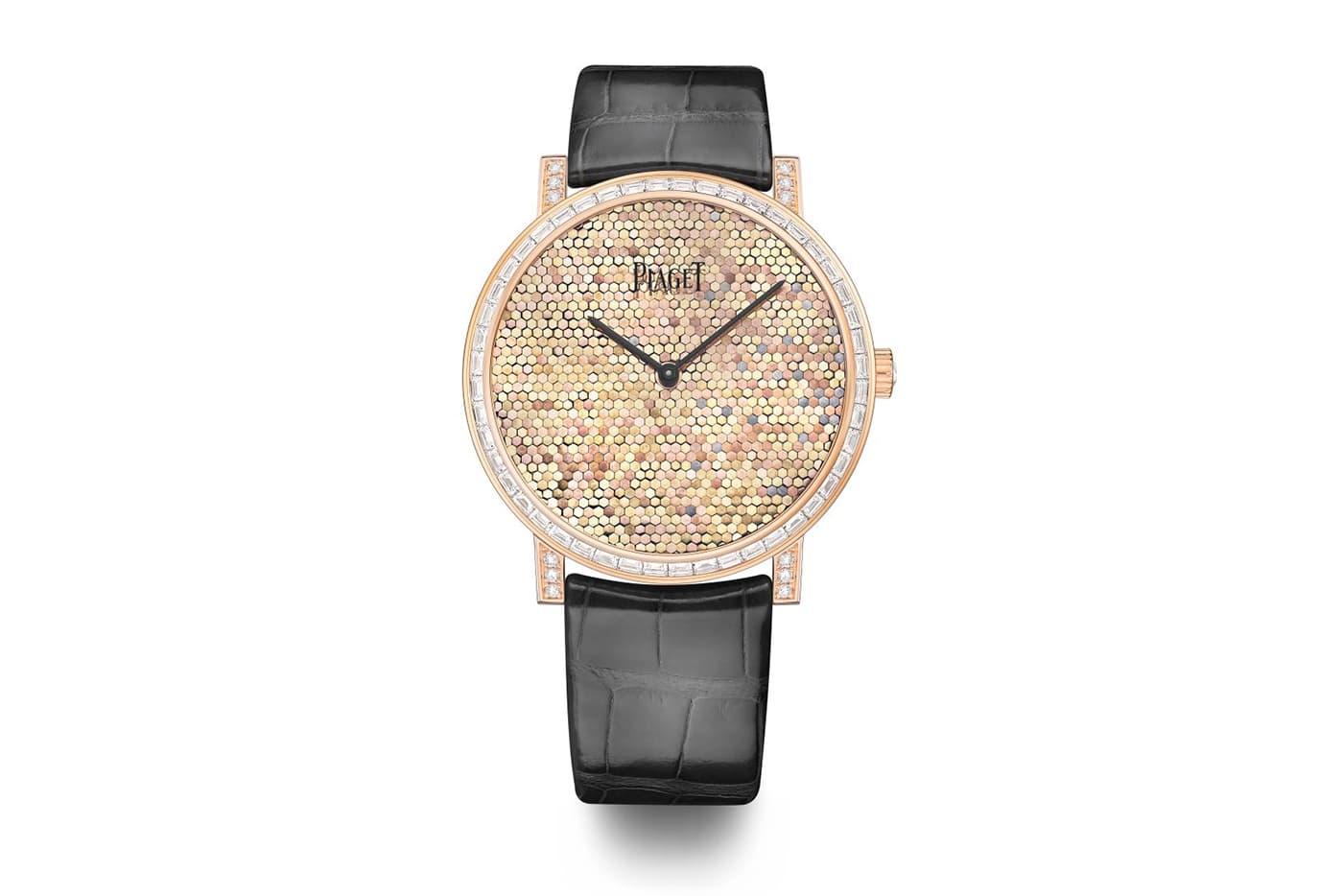  Piaget ‘Golden Oasis’ collection 'Endless Sun' watch with diamonds, and white and yellow gold mosaic dial by Cesare Bella, in rose gold
