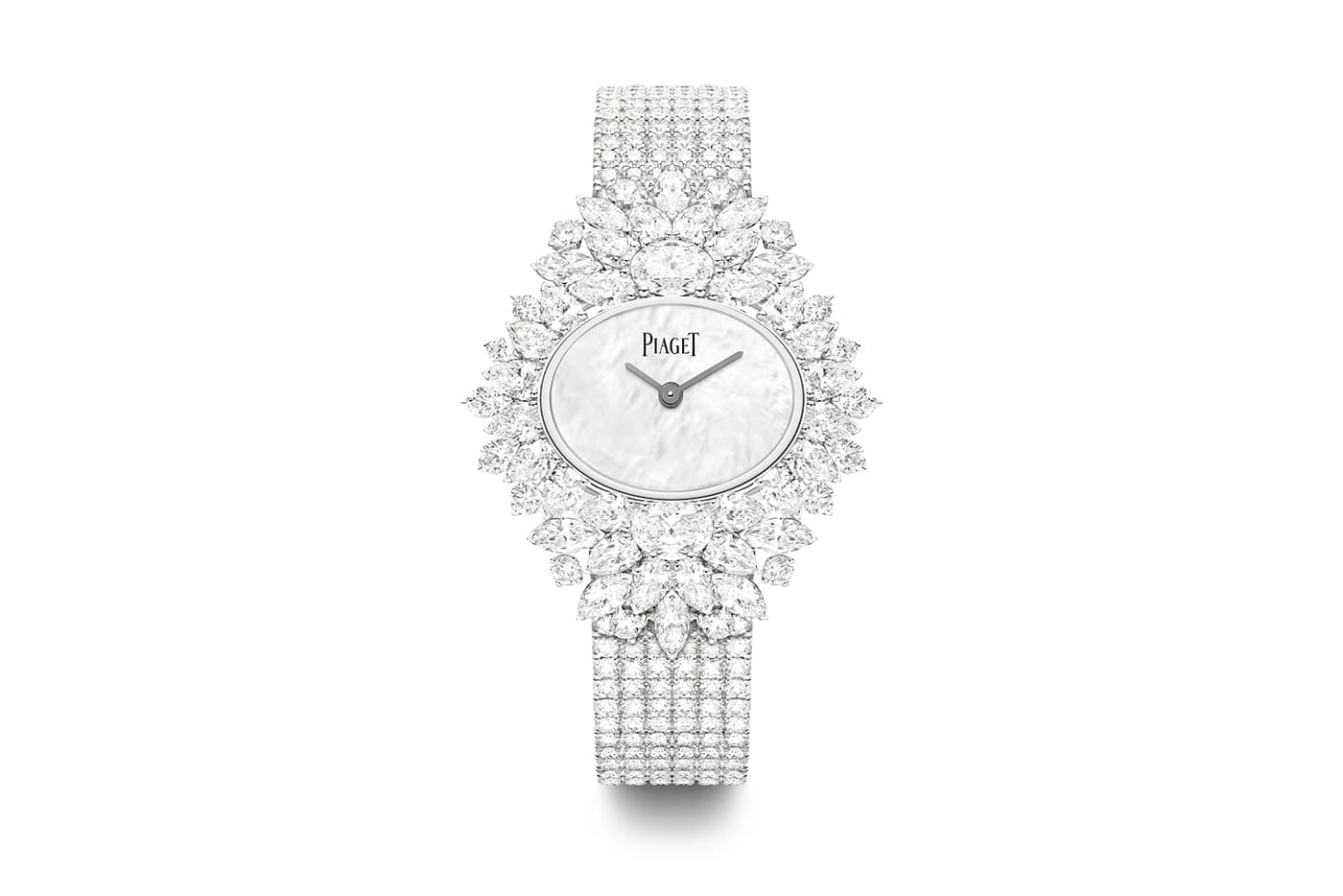  Piaget ‘Golden Oasis’ collection 'Glowing Sun' watch with 24.31ct diamonds and mother of pearl in white gold