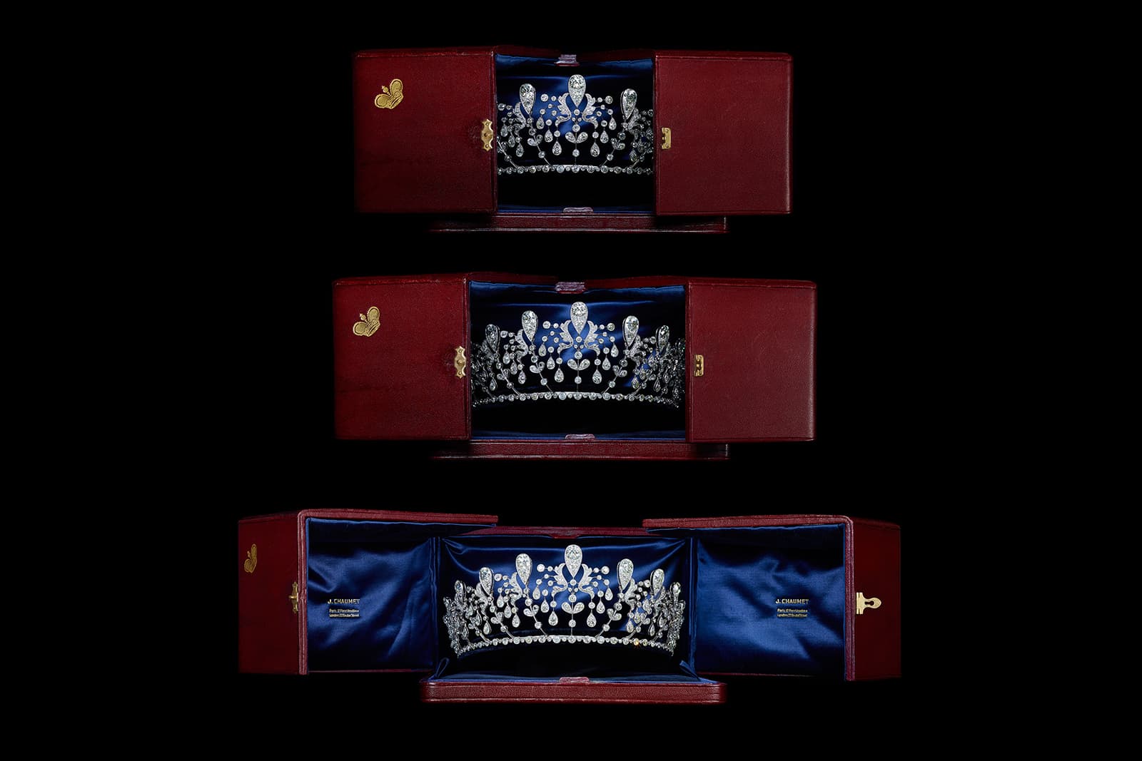 Chaumet tiara with diamonds in gold and silver