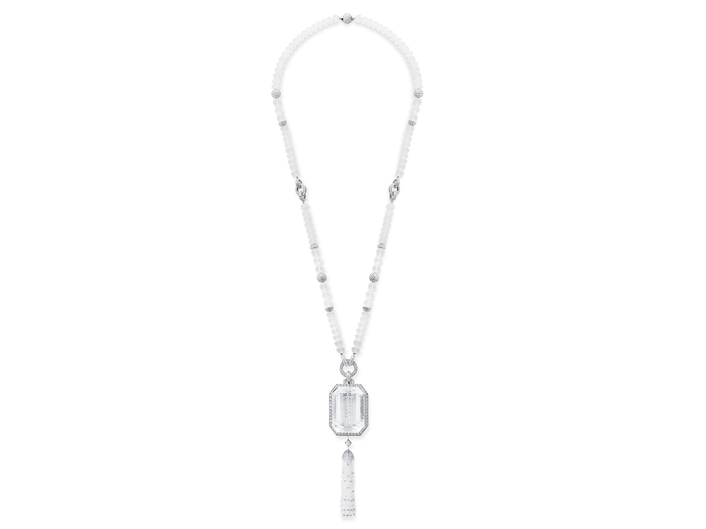  Boucheron 'Colonne' necklace embellished with carved rock crystal and diamonds