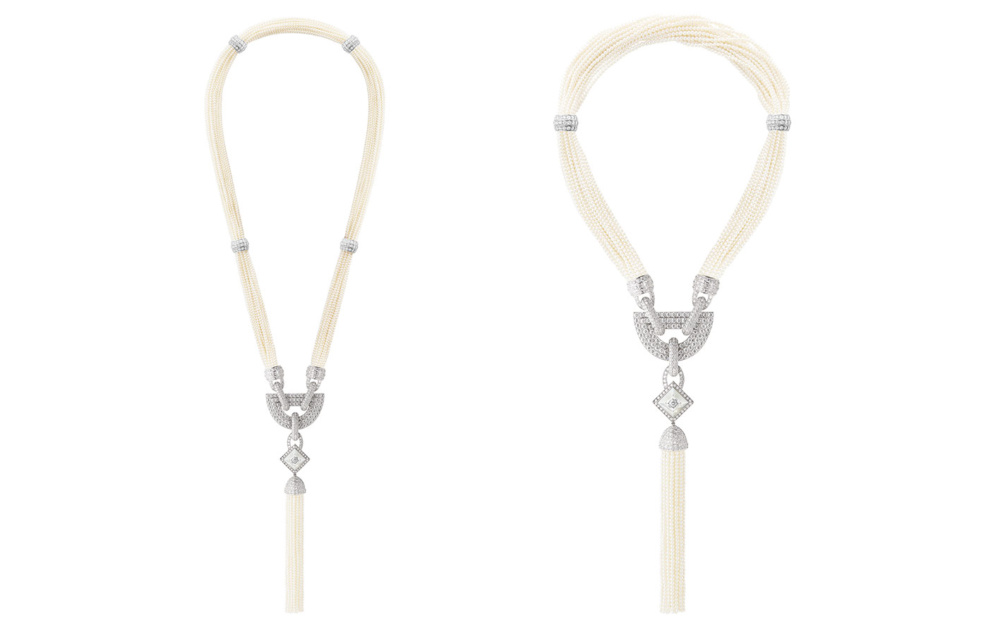  Boucheron 'Arcade' necklace embellished with pearls and diamonds