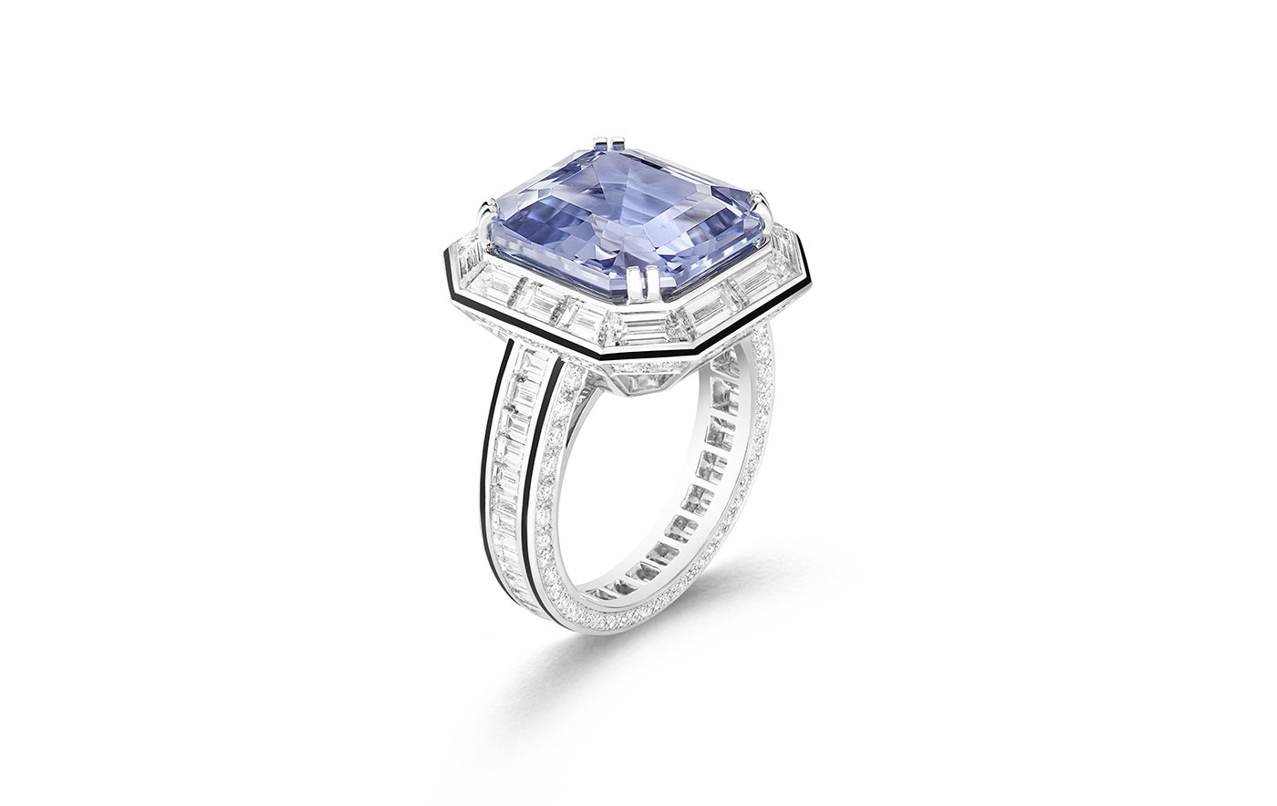  Boucheron 'Paris Vu Du 26' ring with Ceylon sapphire 12.39cts and diamonds