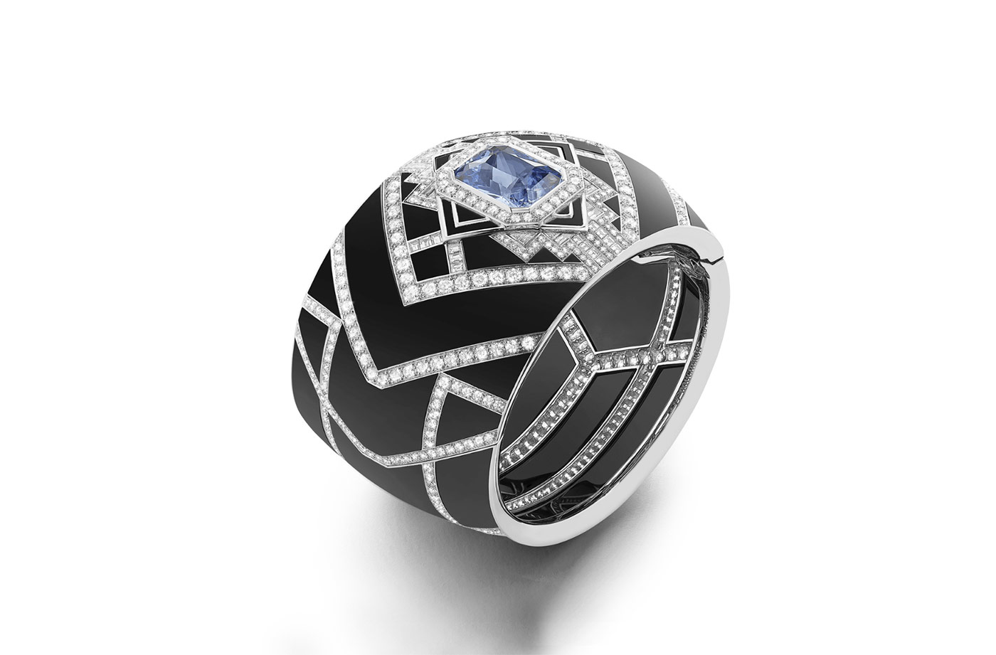Boucheron 'Perspective' bracelet with Ceylon sapphire, onyx and diamonds