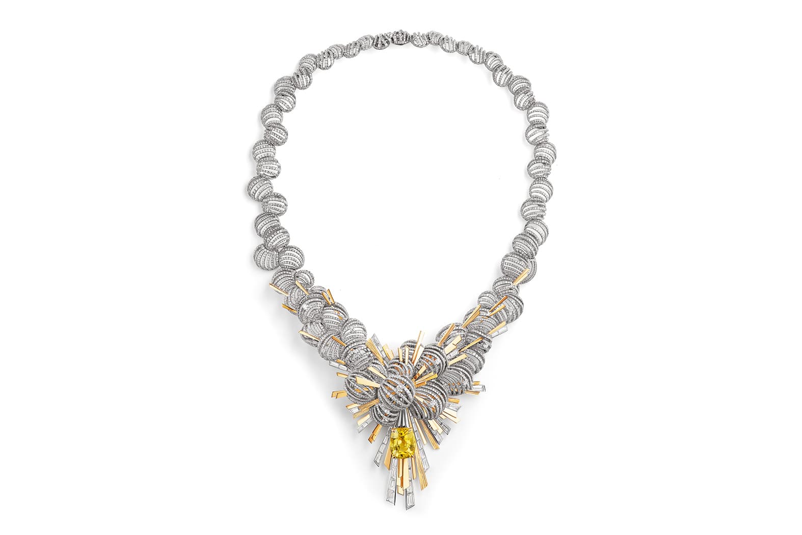  Chaumet 'Les Ciels de Chaumet' collection 'Nuages d'Or' necklace with 12.88ct Ceylon sapphire and diamonds in white and yellow gold