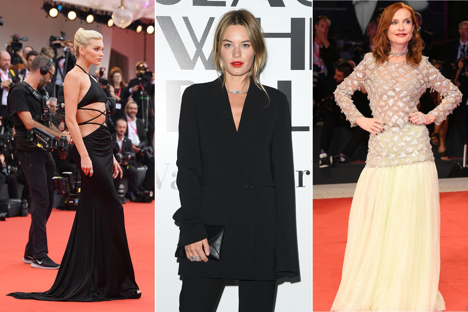 Camille Rowe, Isabelle Huppert and Elsa Hosk wearing Messika diamond jewellery