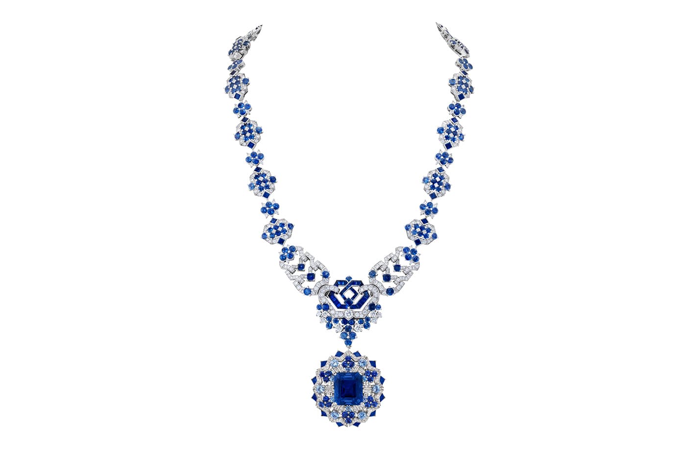  Van Cleef&Arpels 'Romeo and Juliet' collection 'Verona' transformable necklace with 23.86ct Burmese sapphire, diamonds and sapphires