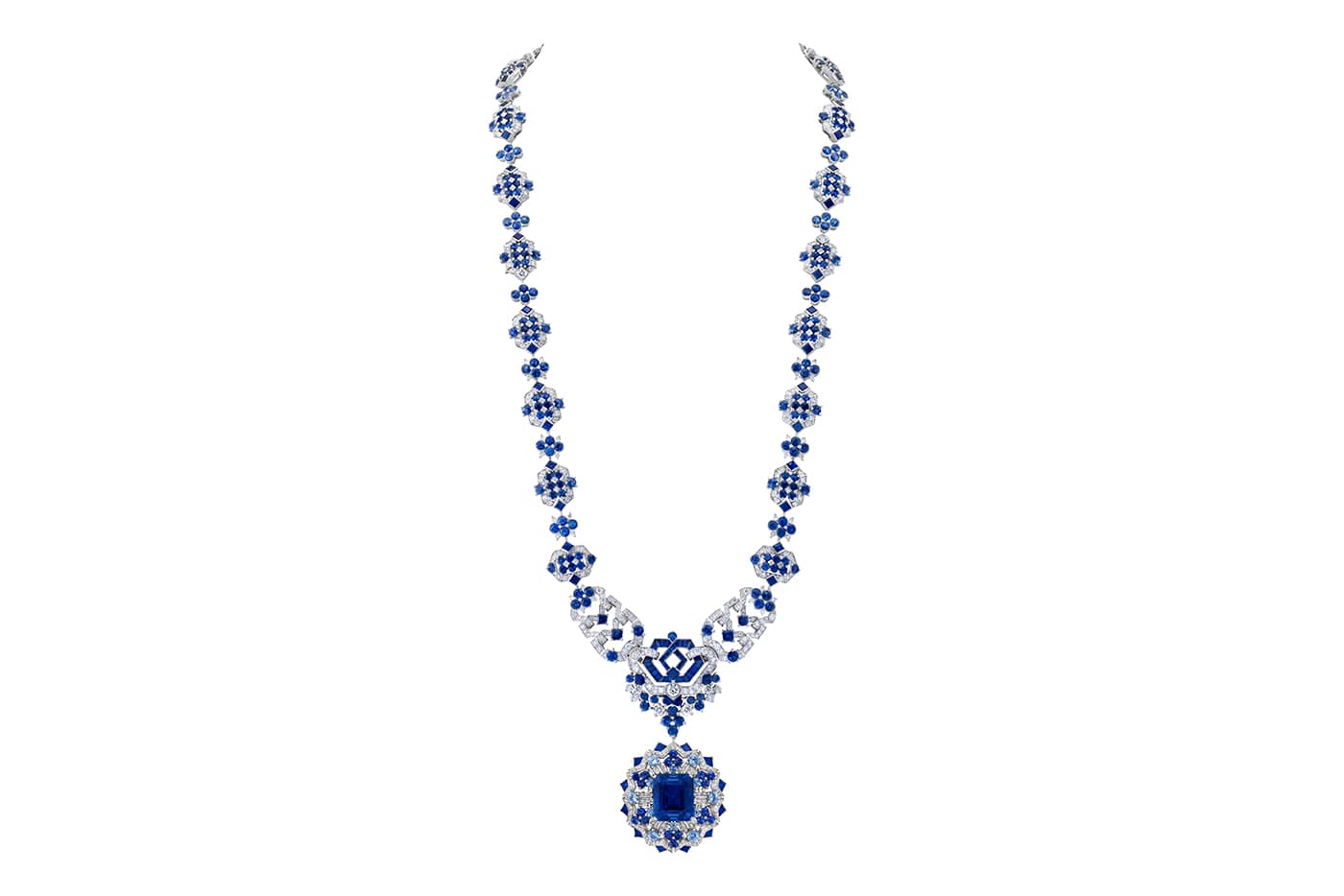 Van Cleef&Arpels 'Romeo and Juliet' collection 'Verona' transformable necklace with 23.86ct Burmese sapphire, diamonds and sapphires
