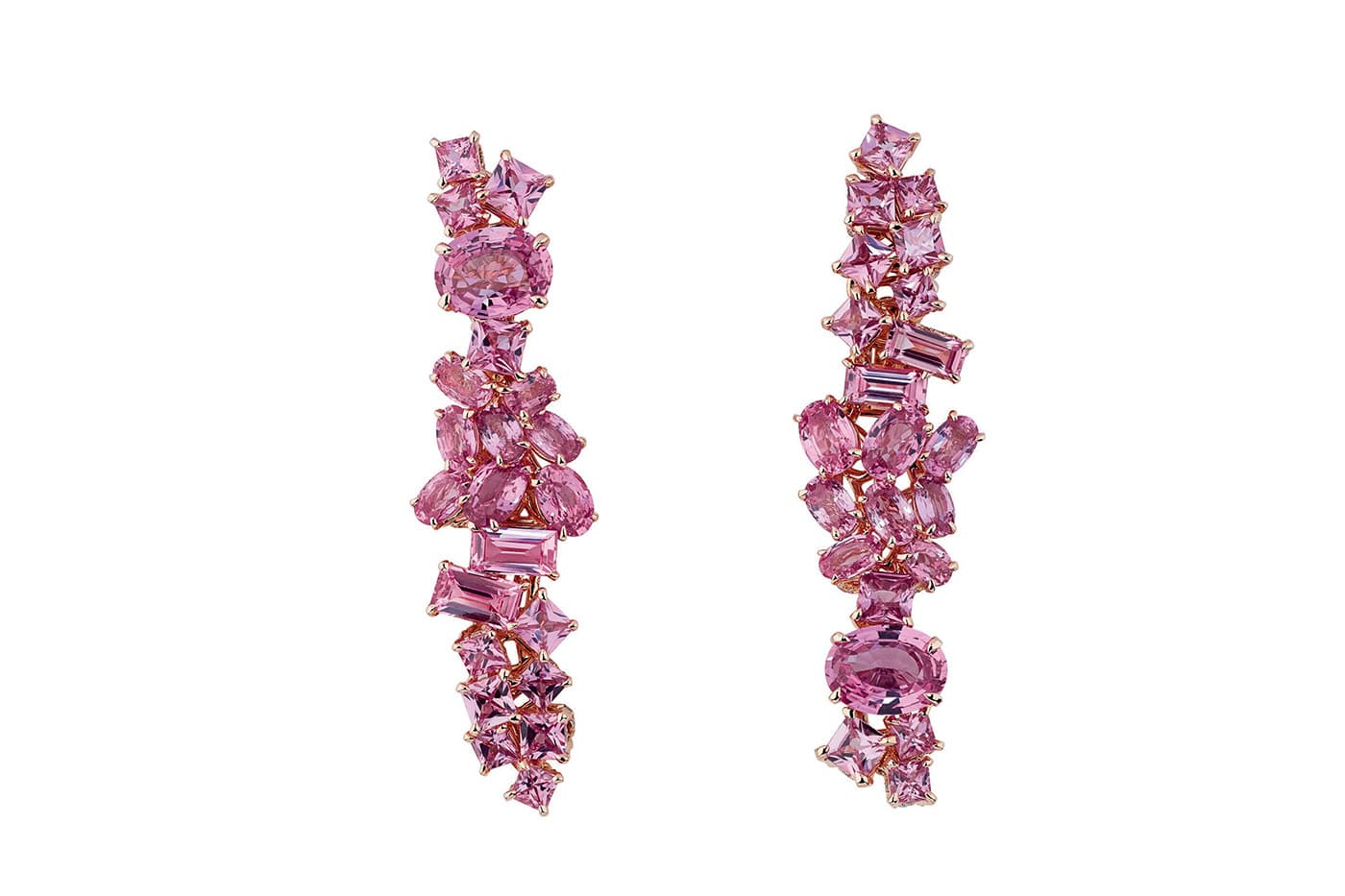 'Gem Dior' drop earrings with pink sapphires