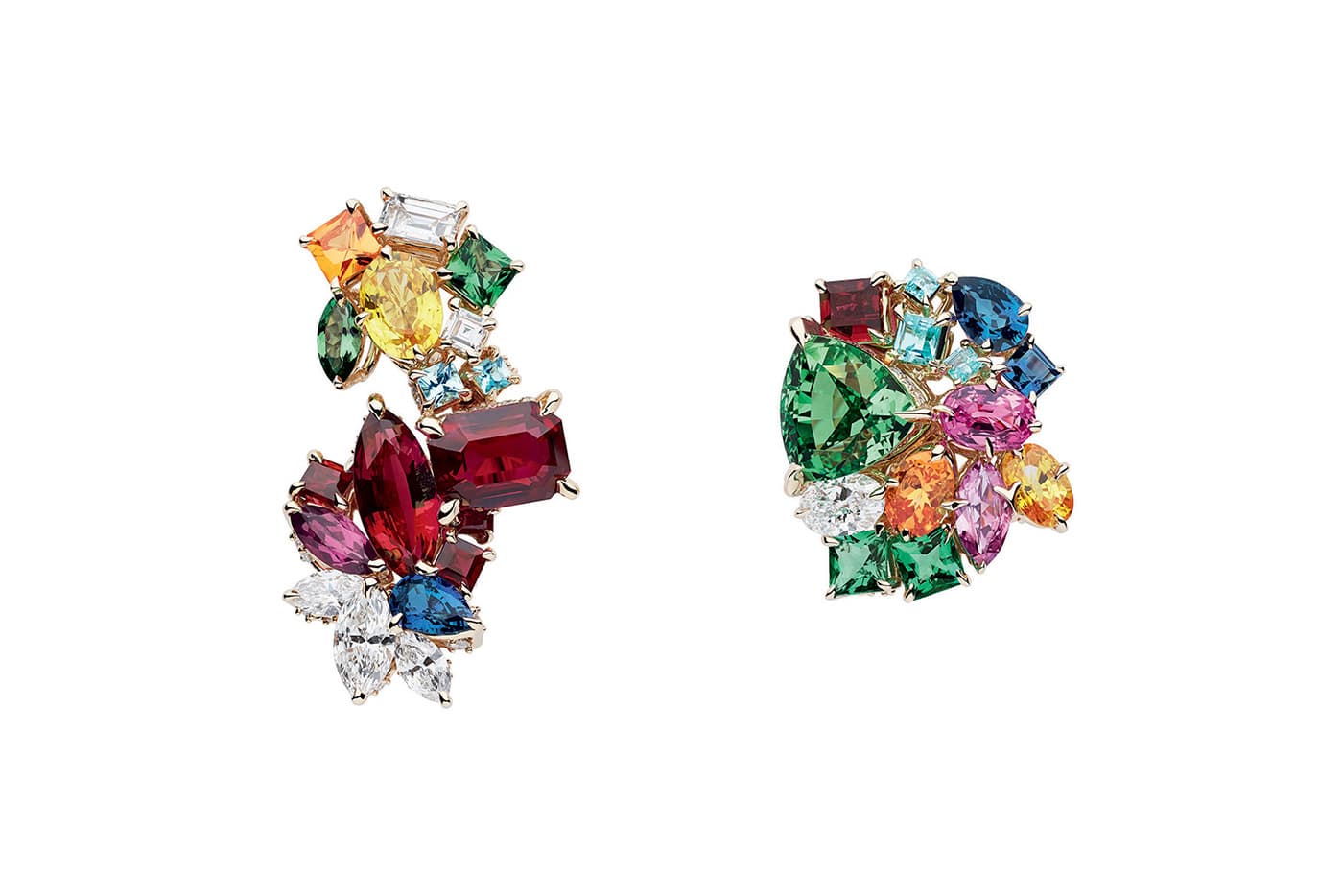  'Gem Dior' drop earrings with multi-gemstones 