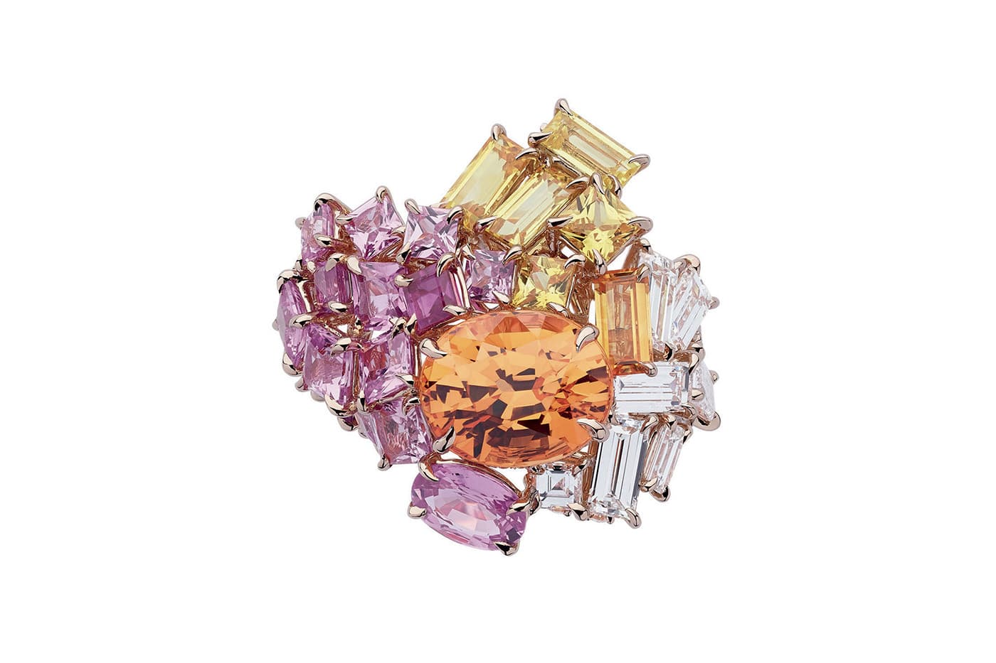  'Gem Dior' ring with sapphires, diamonds and spessartine garnet