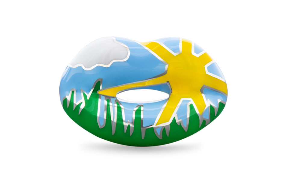  Solange Azagury-Partridge 'Hot Lips' ring with enamel 