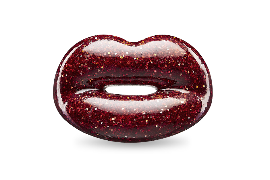  Solange Azagury-Partridge 'Hot Lips' ring with enamel 