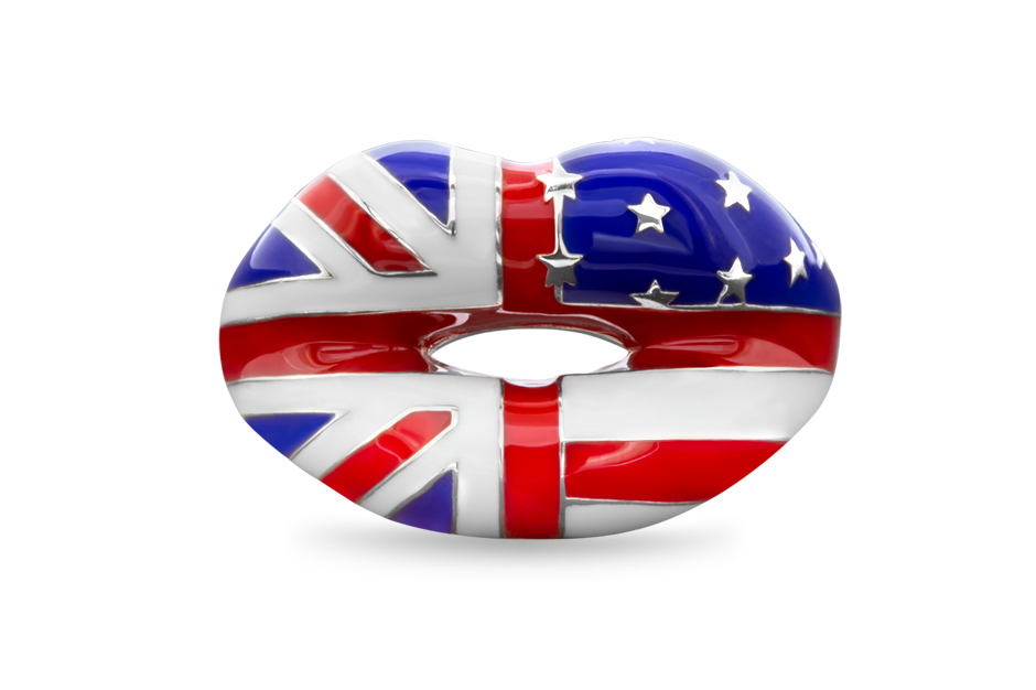 Solange Azagury-Partridge 'Hot Lips' ring with enamel 