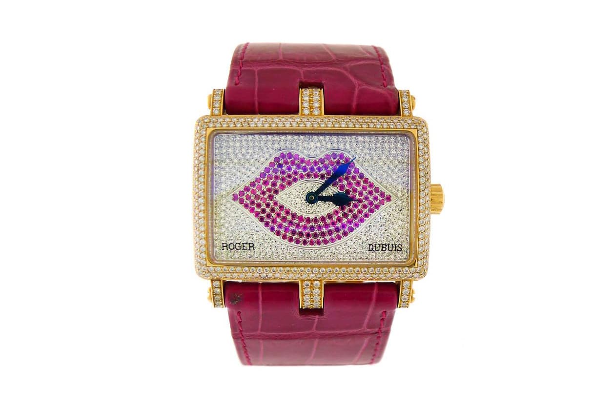  Roger Dubuis watch with rubies and diamonds in yellow gold