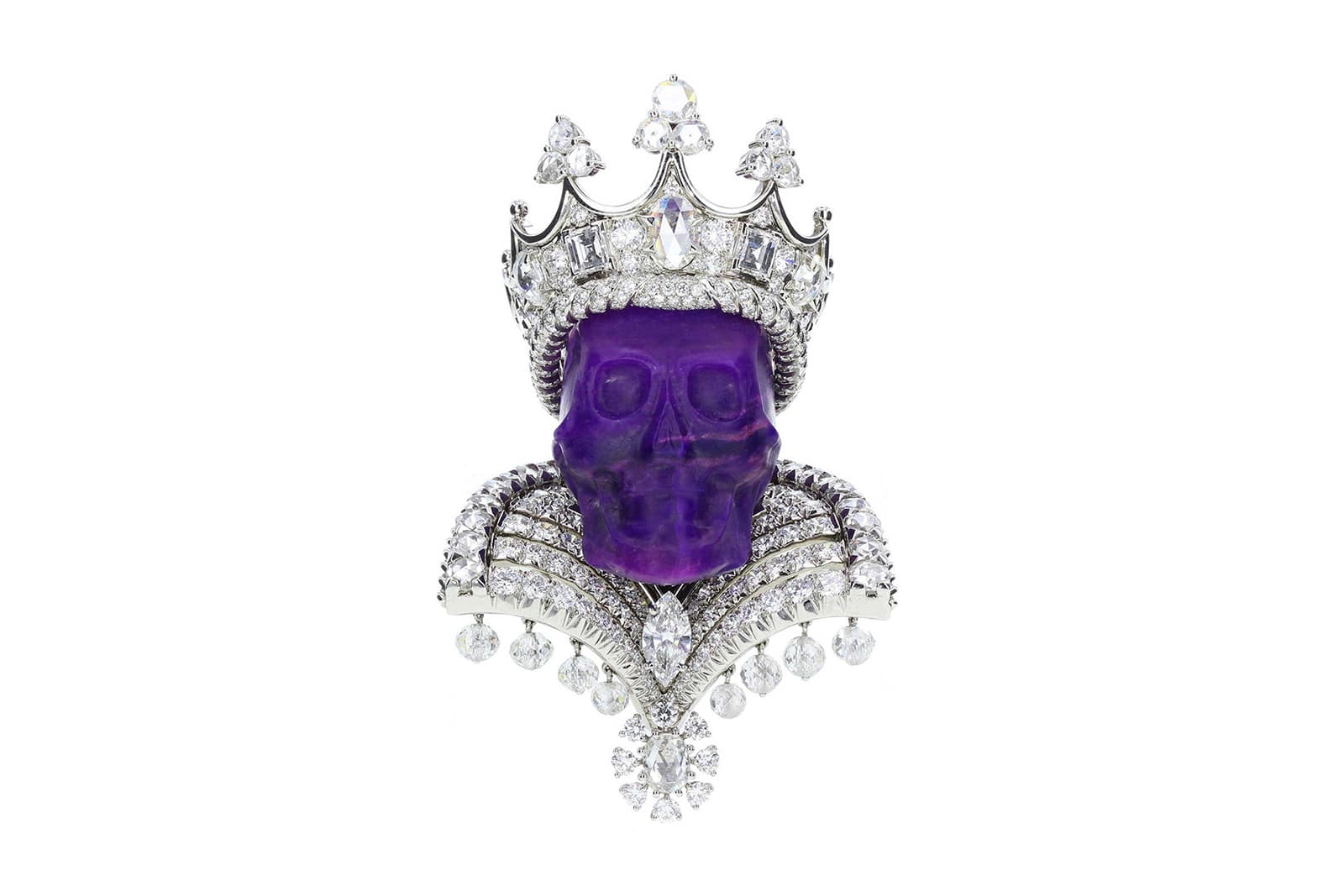  Dior 'Reines et Rois' collection brooch with amethyst and diamonds