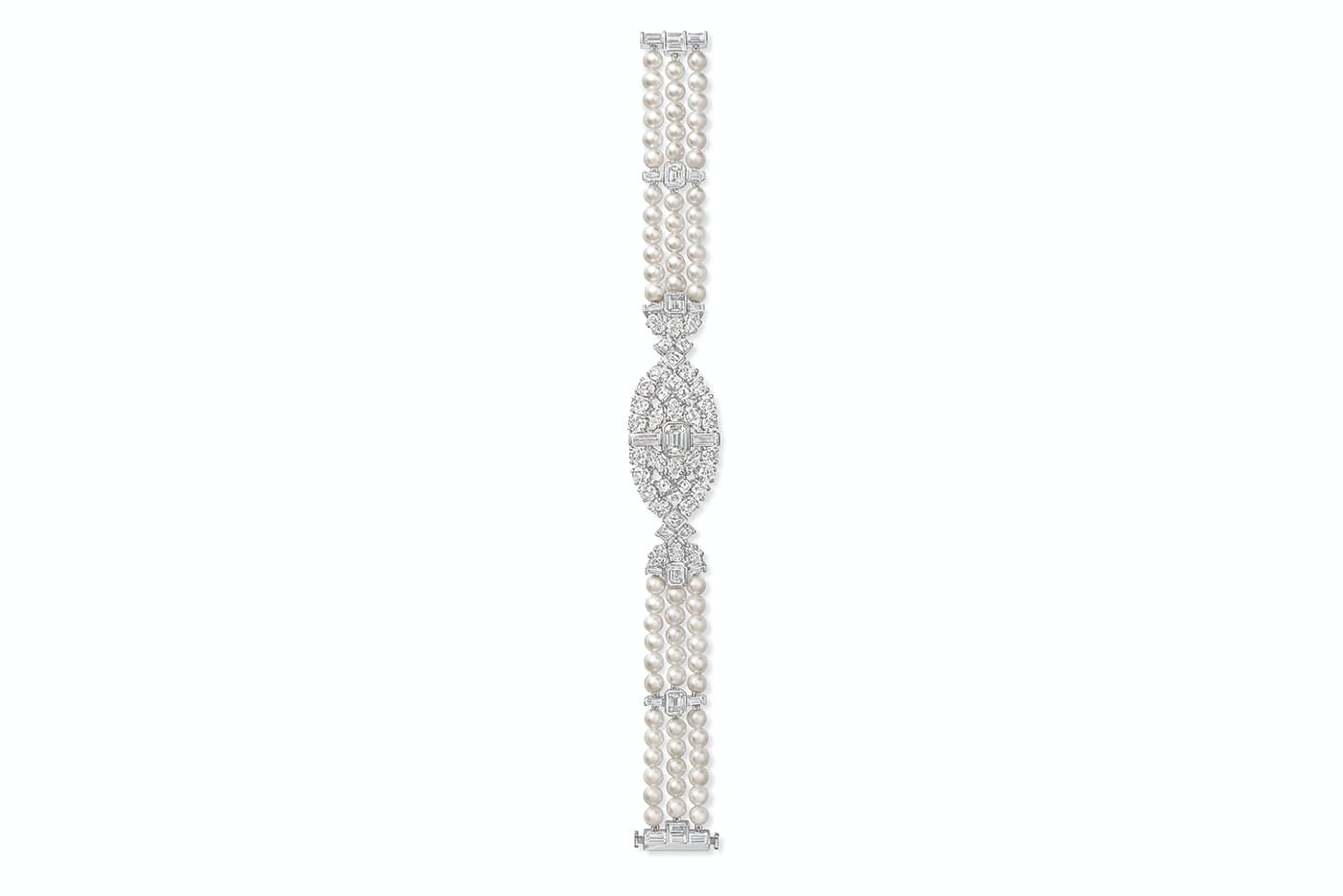  Harry Winston 'New York' collection 'Fifth Avenue' bracelet with pearls and diamonds