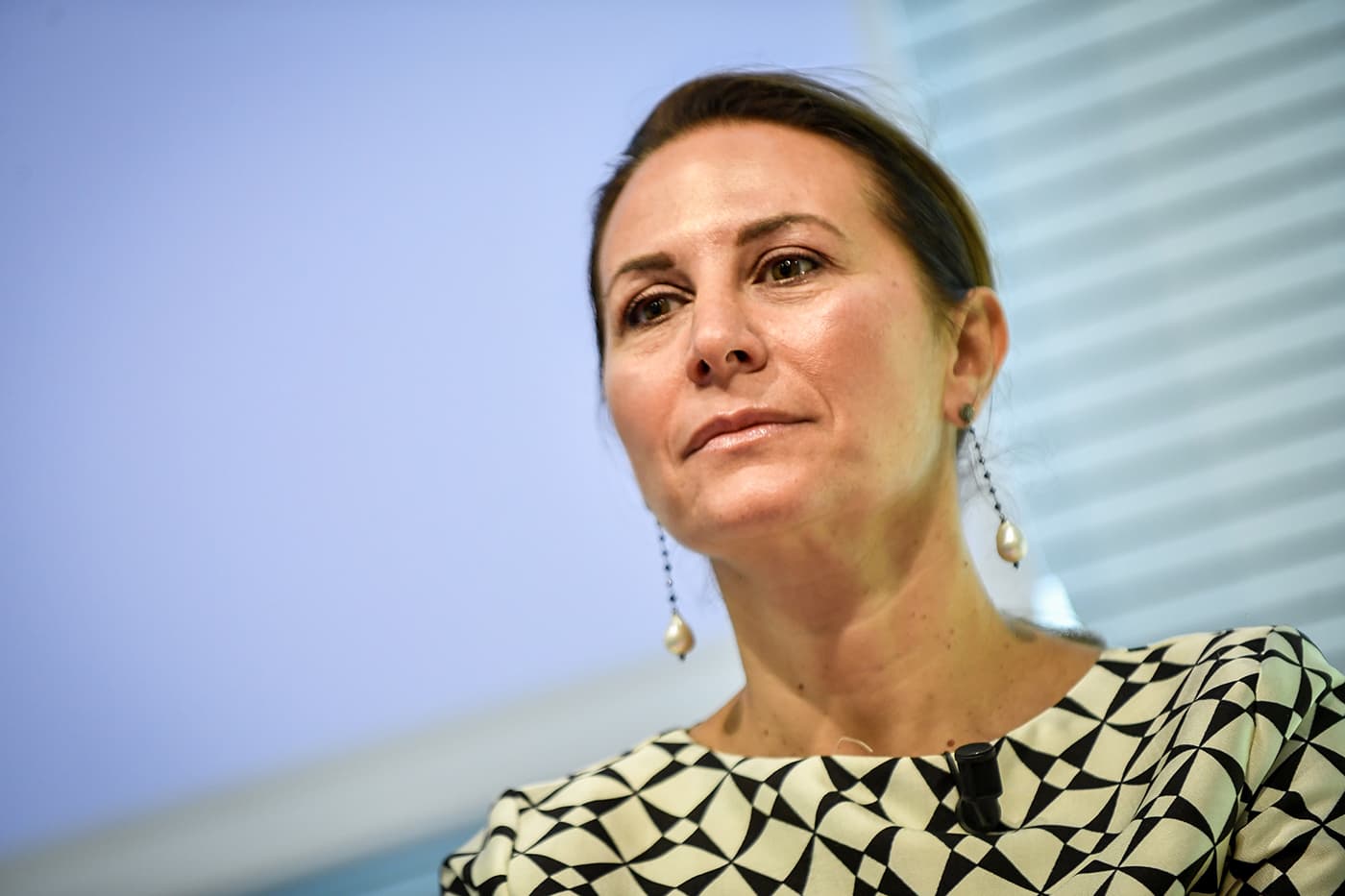   Paola De Luca at the TrendVision 2021 VicenzaOro panel talk 