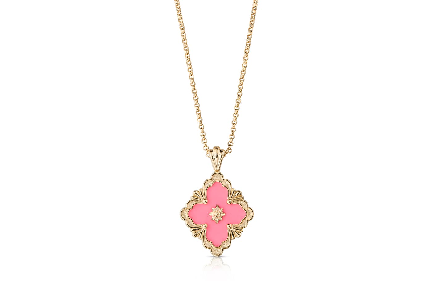  Buccellati ‘Opera’ pendant with enamel in yellow gold