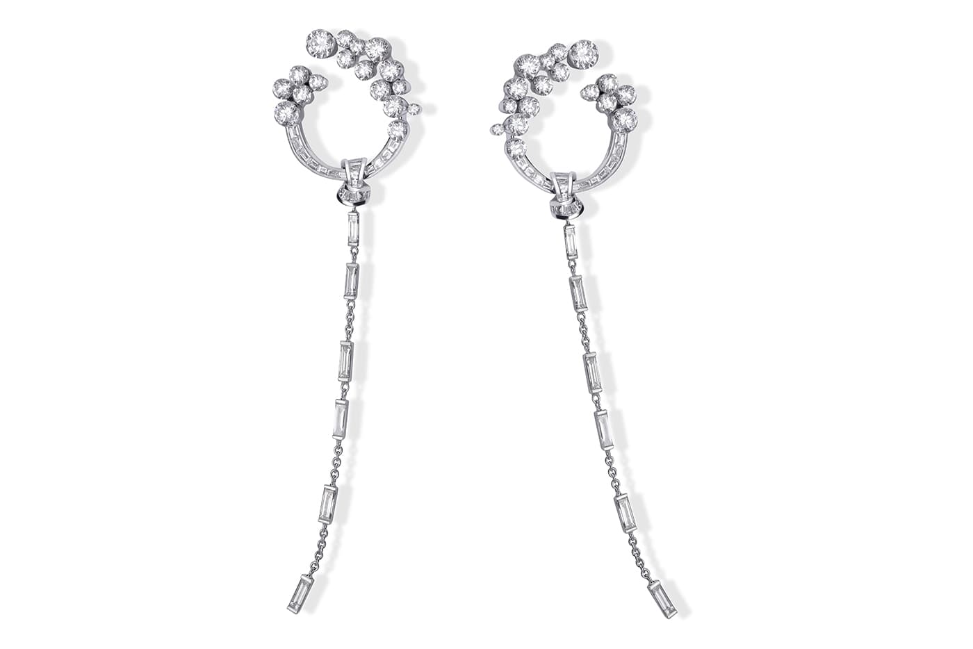  Stenzhorn 'Una' earrings with diamonds in white gold
