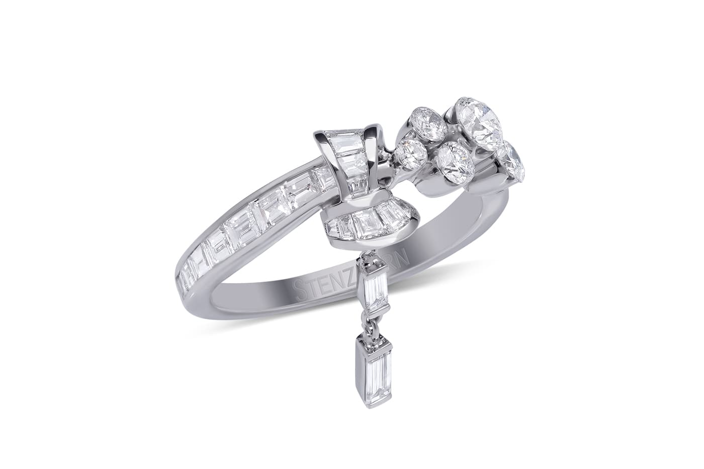  Stenzhorn 'Una' ring with diamonds in white gold