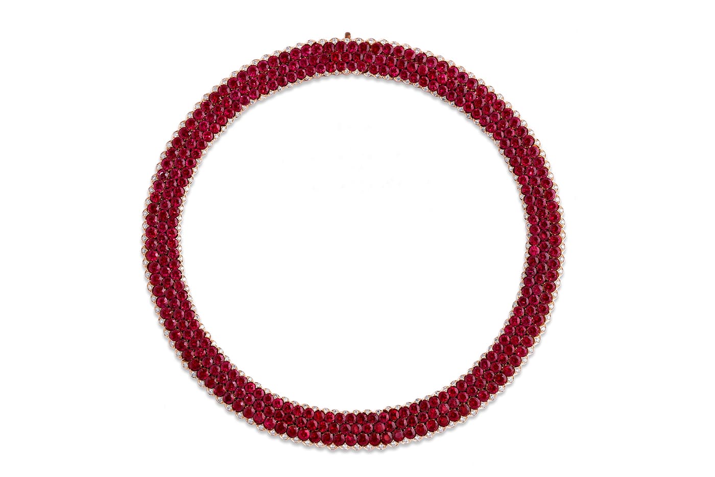 Stenzhorn 'Una' choker with rubies in white gold