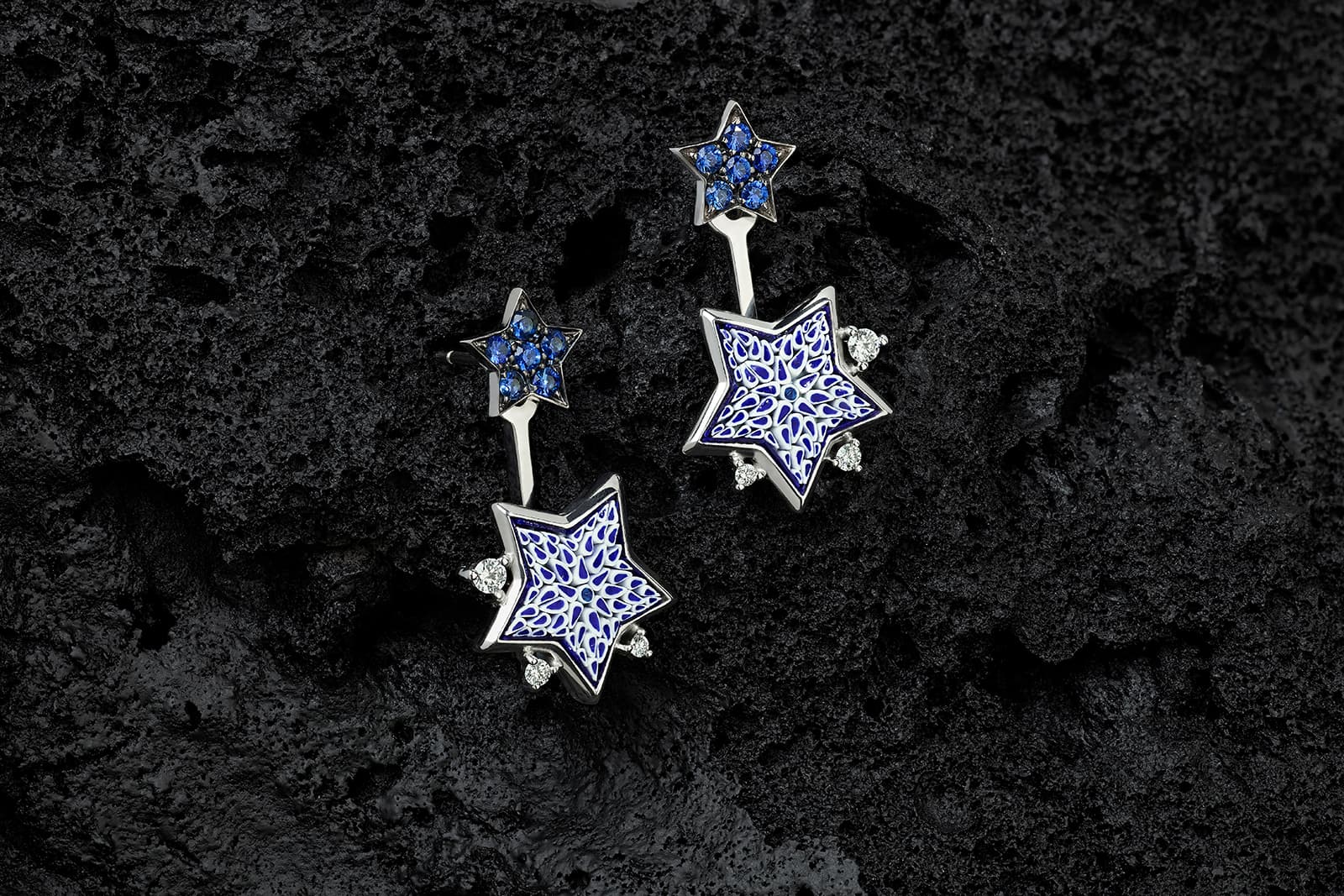 Sicis Universe collection earrings with micromosaic