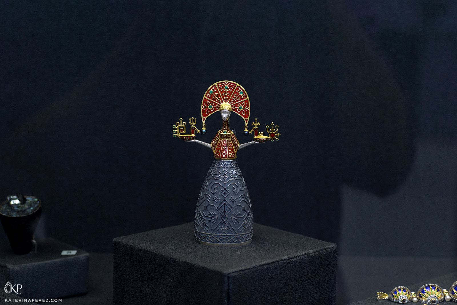 Silver and enamel objet d'art