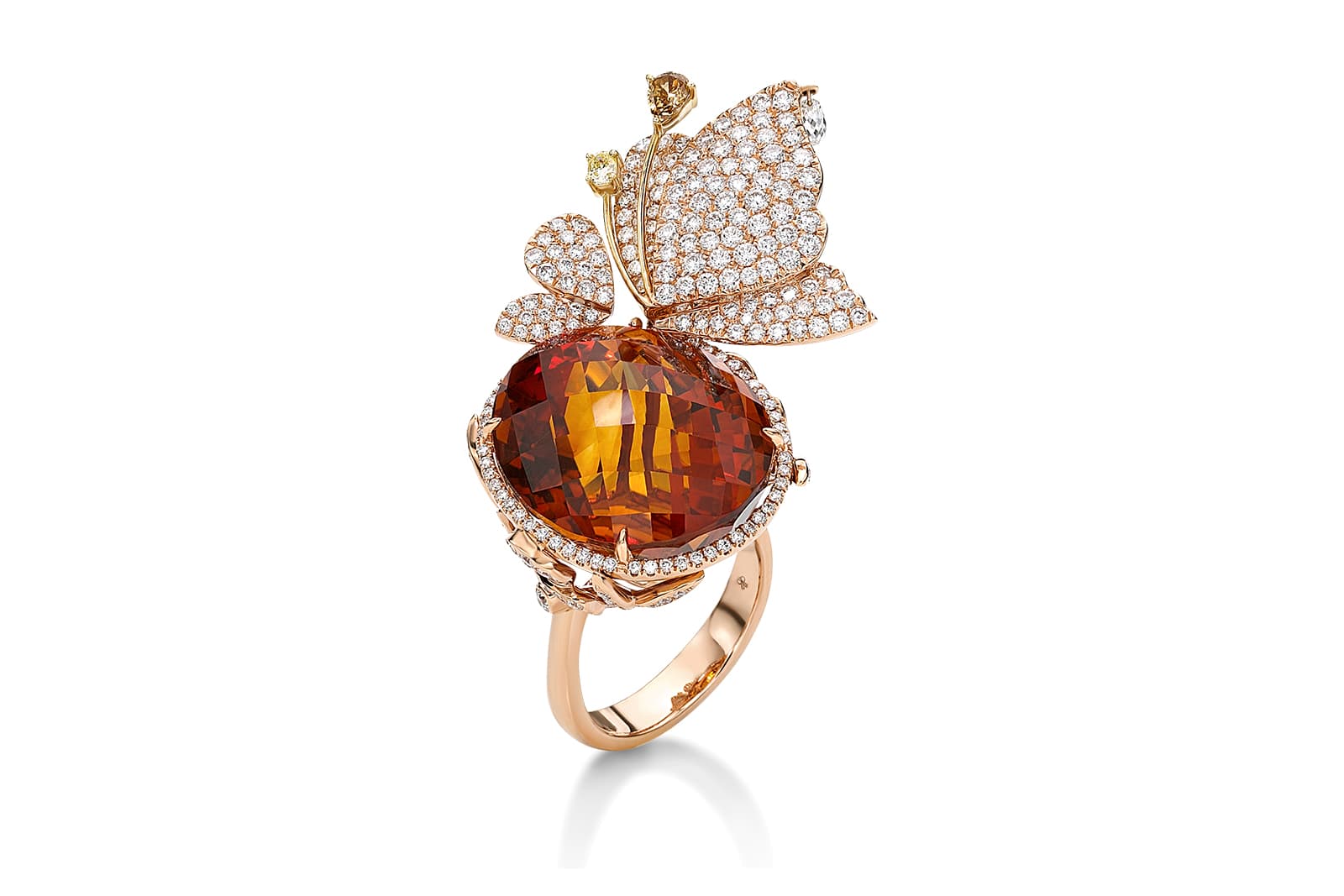  Jessica Fong ring with citrine and diamonds in rose gold