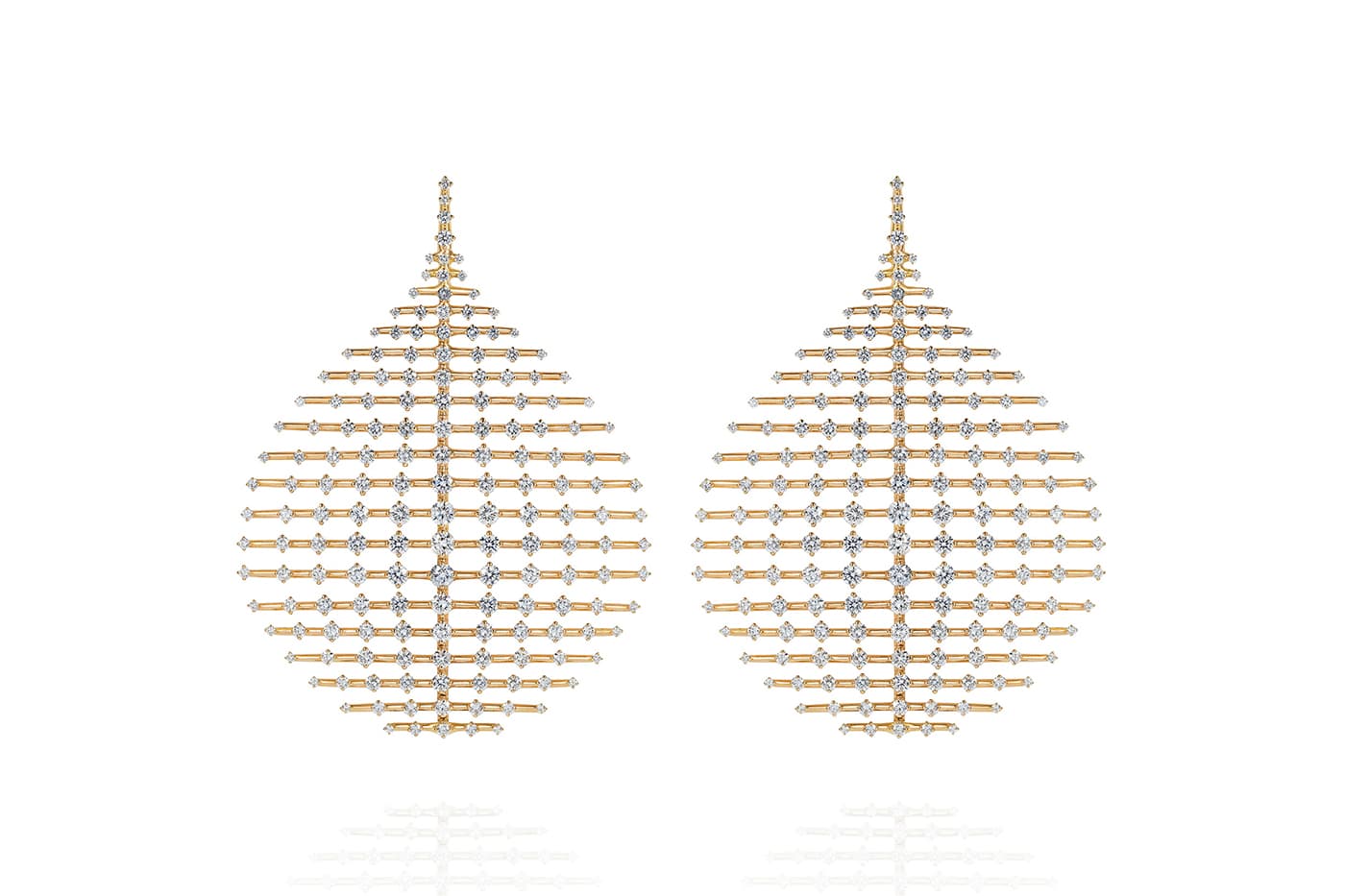 Fernando Jorge 'Brilliant' collection 'Disco' earrings with diamonds in yellow gold