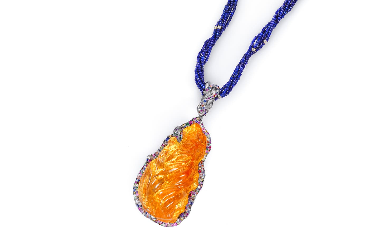 Naomi Sarna Mexican Fire Opal necklace