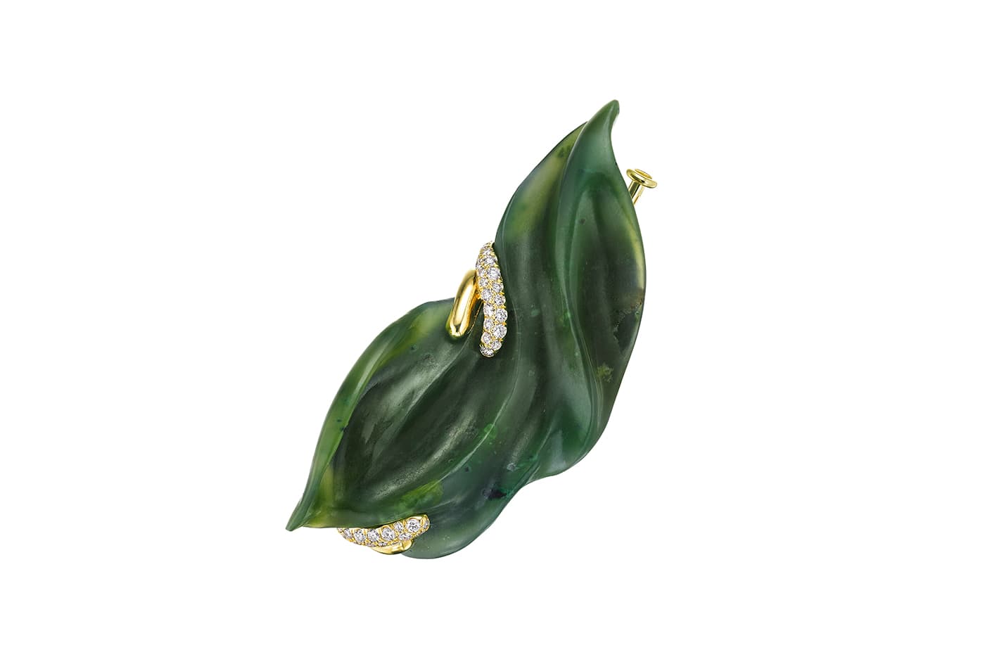  Naomi Sarna nephrite jade brooch
