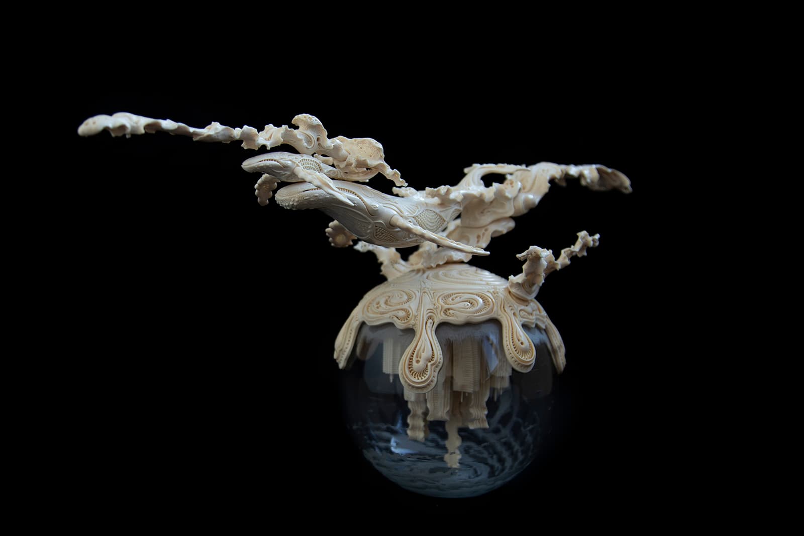 Скульптура Notivory Art «Океан» из бивня мамонта