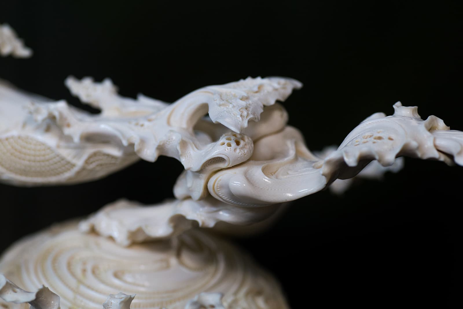  NotIvory 'Ocean' sculpture in mammoth tusk and glass